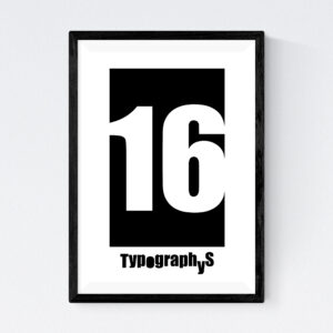 TYPOGRAPHYS POSTER T0026-16（A4）