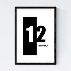 TYPOGRAPHYS POSTER T0016-12（A4）