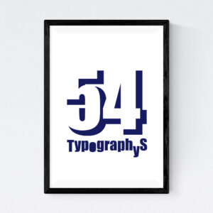 TYPOGRAPHYS POSTER T0002-NV（A4）