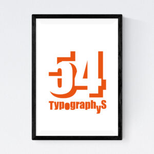 TYPOGRAPHYS POSTER T0002-OR（A4）