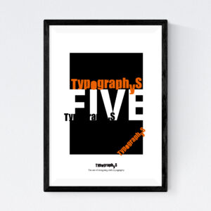 TYPOGRAPHYS POSTER T0069-OR（A4）