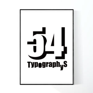 TYPOGRAPHYS POSTER T0002-BK（A0）